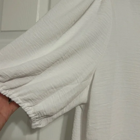 Adrianna Papell White Eyelet Blouse - Picture 3 of 4